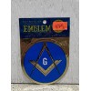 Vintage Masonic Lodge Decal - Square And Compass 3" Round