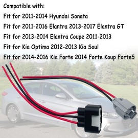 Cooling Fan Resistor Wiring Harness Connector Compatible with 2011-2017 Hyundai Elantra GT Sonata Kia Forte Soul Optima,Replace for 25385-07550 25385-A6000 25385-2H650 Fan Resistor Plug