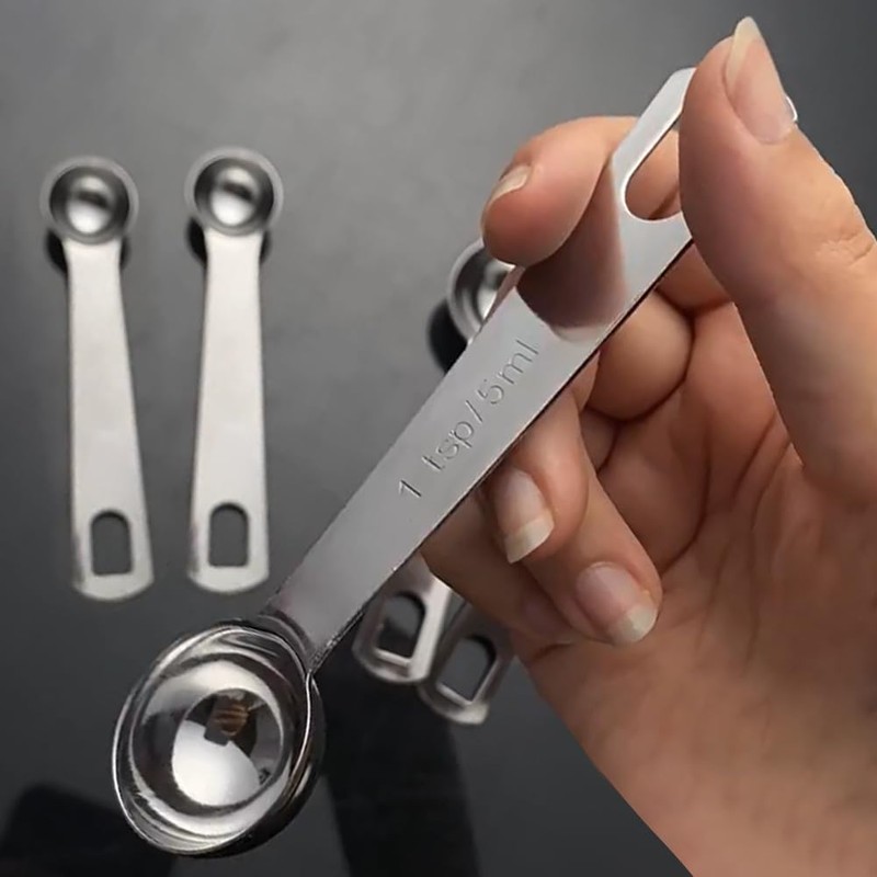 3 PCS Teaspoon Measuring Spoons, 5ml Measuring Spoons, Stainless Steel