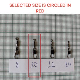PRO FILSTAR 12 Piece Fishing Swivel Set Size 10 - Fishing Swivels - Barrel Swivels - Fast Lock Double Rolling Swivel - Fishing Carp Accessories - Spin Fishing Set - Carp Fishing - Spinning Swivel -