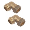 UKDD® 22mm Compression by 3/4" BSP Brass Male Iron Elbow