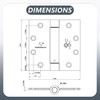 Self Closing Door Hinge 4-1/2 inch Matte Black Auto Close