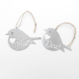 Mum and Dad Mini Steel Robin - Gift for Mum and Dad - Mum and Dad Memorial - Mum and Dad Present - Mum and Dad Gift - Mum and Dad Birthday - Mother's Day - Father's Day