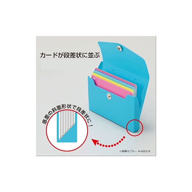 LIHIT LAB CUBE FIZZ Card Case, 10 Cards, Navy A-6002-11