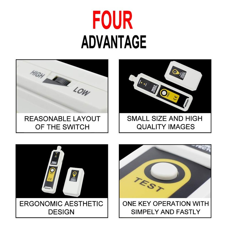 ALLOSUN Ultrasonic Leak Detector 40KHz±2KHz, Leak Tester Transmitter with Headphone