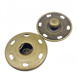 5 pares de camisas de costura a presión, botones de cobre, accesorios de bricolaje (bronce, 21 mm)
