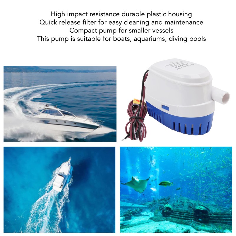 Auto Bilge Pump Impact Resistance Mini Multifunctional DC Submersible Pump