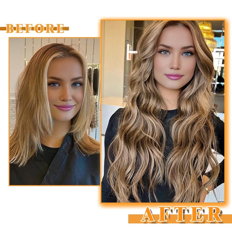 YDDM Cinta En Extensiones De Cabello Cabello Humano, Castaño Castaño