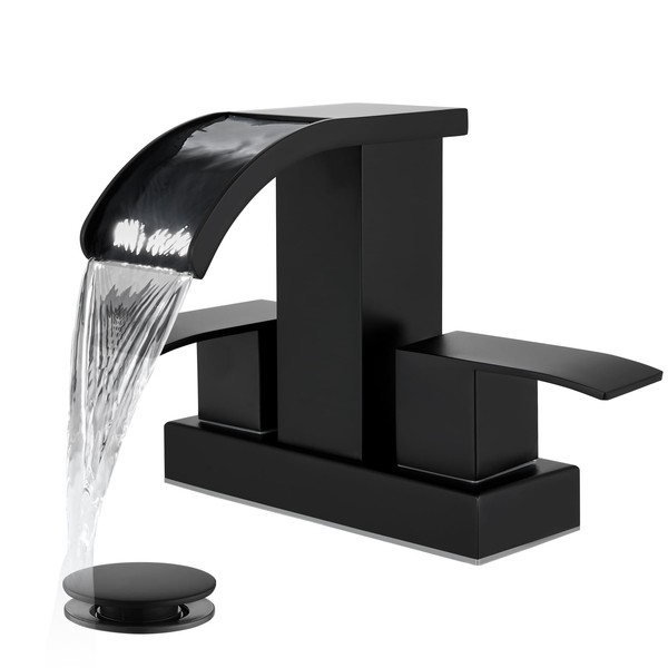 gotonovo Waterfall 4 Inch Centerset Bathroom Sink Faucet 2 Handle