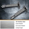 120pcs M4.2 M4.8 Self Tapping Flat Head Screws 410 Stainless
