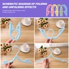 20pcs Folding Clothes Hangers, Plastic Portable Folding Coats Hanger, 4