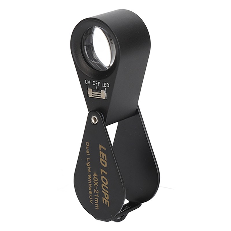 Jewelry Magnifier 40X 21mm Lens Foldable Magnifying Eye Loupe with