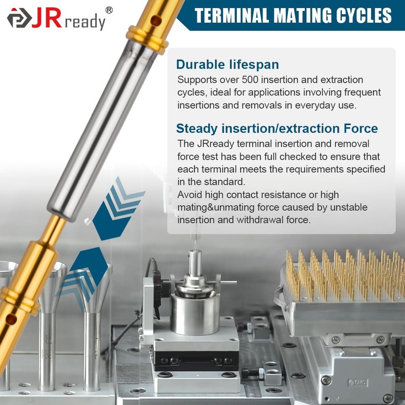 JRready Gold Plated Deutsch Solid Connector Terminals Kit,ST6356-20-040 DTM Turned