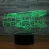 Creative 3D Fire Truck Night Light 16 Colors Changing USB