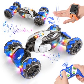 Nicella Remote Control Car, Gesture Sensing RC Stunt Car with Light & Music Toys for 6 7 8 9 10 Year Old Boy Birthday Gifts, 2.4Ghz Hand Control 360° Rotating Twist RC Cars for Kids Age 6-8 8-12