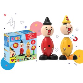 Stick-O magnetische Bausteine für Kinder ab 1 Jahre, kreatives Konstruktionsspielzeug, Lernspielzeug mit Magnet, Bumba Set für Mädchen und Jungen, Montessori Spielzeug, 12 Teile Set,