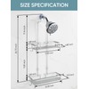 Cobbe Anti-Swing Shower Caddy Hanging with 4 Hooks for Towels/Sponge,