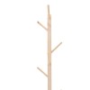 Solid Wooden Coat Rack Hat Hanger 8 Hooks Entryway Jacket