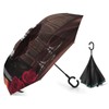 Xmkltbz Manual Large Inverted Rain Umbrella, Manual Open/Close Reverse Car
