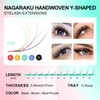 NAGARAKU Eyelash Extension, 4D Volume, Ultra Fine, Lightweight, Natural, Soft,