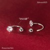 Silver 925 Earrings, 925 Silver, Screws, U-Shaped, Non-Scratch, CZ Diamond,