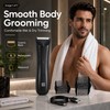 Waterproof Body Hair Trimmer for Full-Body Grooming – Ceramic Blade