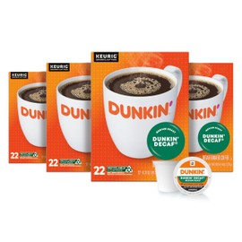 Dunkin' Decaf Medium Roast Coffee, 88 Keurig K-Cup Pods