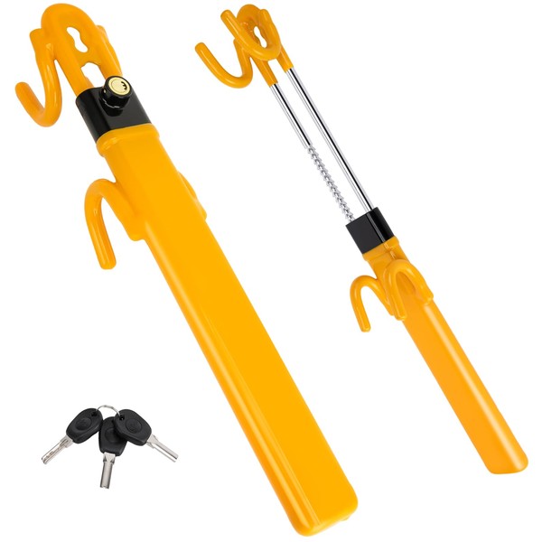 YYGFMINGE Heavy-Duty Steering Wheel Lock – Anti-Theft Car Security Device