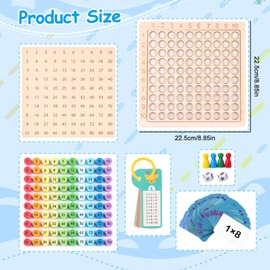JurciCat 1x1 Multiplication Board Learning Game Multiplication Board for Primary School Students Maths Toy Multiplication Board Maths Games Wooden Calculation Board Pedagogical Montessori Toy