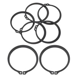 sourcing map 5Pcs 2-1/2" Internal Retaining Ring Circlip, 65 Mn Spring Steel Internal Circlip Snap Rings C-Clips for Grooved Shafts Studs, Black
