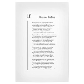artboxONE Poster 30 x 20 cm Typography If by Rudyard Kipling - Rudyard Kipling Poem Language