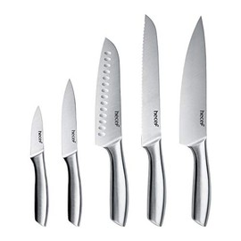 Nakiri - Cuchillo de chef de 7 pulgadas para cortar carne y verduras | 12° Edge Razor Sharp Kitchen Knife, High Carbon Steel Multipurpose Cleaver Knif