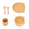 Baby Feeding Set Cute Bear Shape Soft Safe Silicone Toddler