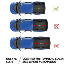 TOMOKA Soft Tri-fold Truck Bed Tonneau Cover Fits for 2015-2026 Chevy Colorado GMC Canyon Bed 5.2 FT (62")