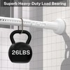ZYKORT Heavy Duty Tension Curtain Rod No Drilling,Adjustable 39-173In,White