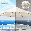 MoNiBloom 9 ft Umbrella for Outside, Solar LED Lighted Patio