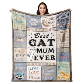 Yesbird Cat Gifts for Women, Cat Lovers Gifts for Women, Cat Mum Gifts, Cat Gifts for Cat Lovers, Gifts for Cat Lovers Women, Cat Themed Gifts for Women, Crazy Cat Lady Gifts Blanket 150X130CM