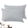 LINENOVA 100% Luxury Cotton Standard Pillowcases(Set of 2),Super Soft and