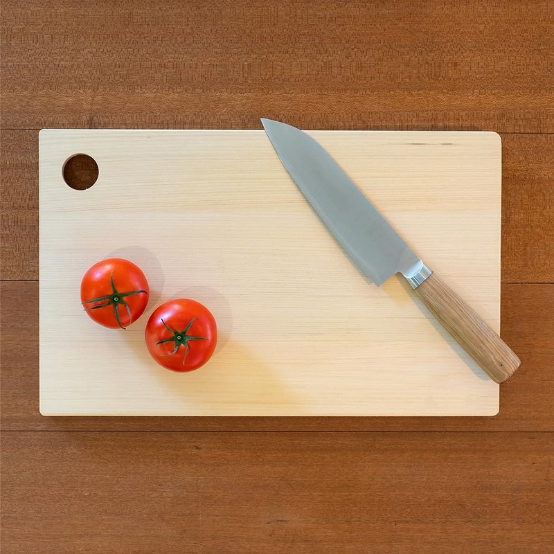 Umezawamokuzaikougeisya Aomori Hiba Cutting Board, 14.2 x 8.3 x 0.8