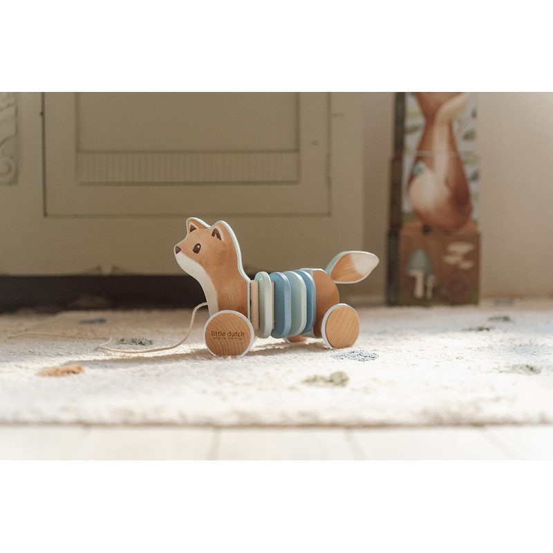 Little Dutch Forest Friends 7257 FSC Wooden Pull Along Animal