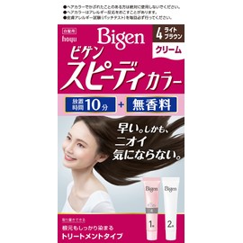 Hoyu Bigen Speedy Color Cream 4 (Light Brown) 1.4 oz (40 g) + 2 Packs 1.4 oz (40 g)