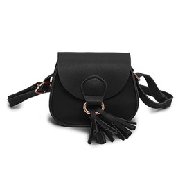 Spenlly Kids Girls Toddler Mini Shoulder Bag Cute Crossbody Purse with Tassel, Black