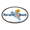 CafePress Navarre Beach Map Design. Oval Car Bumper Sticker