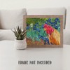 Irises Painting - Interrupted by Rooster 11x14 Unframed Print, Bold