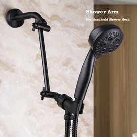 Shower Extension Adjustable Height and Angle Shower Head Extension Arm for Rain Shower Head, Shower Arm Extender Hardware (Oil Rubbed Bronze, 8 Inch)