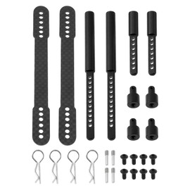 SING F LTD 1 Set RC Car Body Post Mounts Front Rear Shell Column Compatible with AXIAL 1/10 SCX10 90046 90047 RC Car, Black