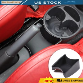 Unbranded Car Handbrake Storage Box Organizer Tray Accessories ABS For Fiat 500 2011-2015