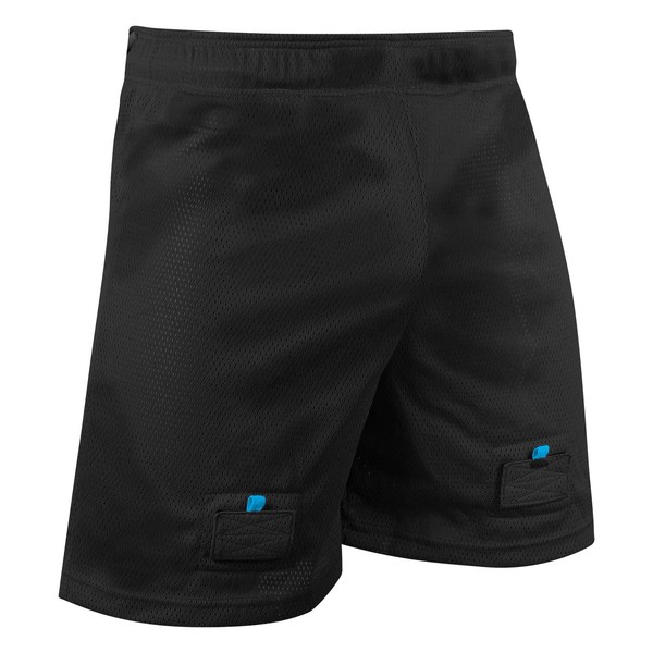 Champro Rink Textured Polyester Mesh Hockey Shorts, Black, Medium
