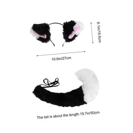 Beavorty Cosplay Furry Ears and Tail for Adults Plush Decorative Hair Hoop and Simulation Tail Prop for Costumes and Couple Fun Handmade Durable and Chic Design