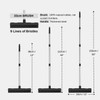 Timnbo Rubber Broom with Squeegee for Pet Hair Removal Long